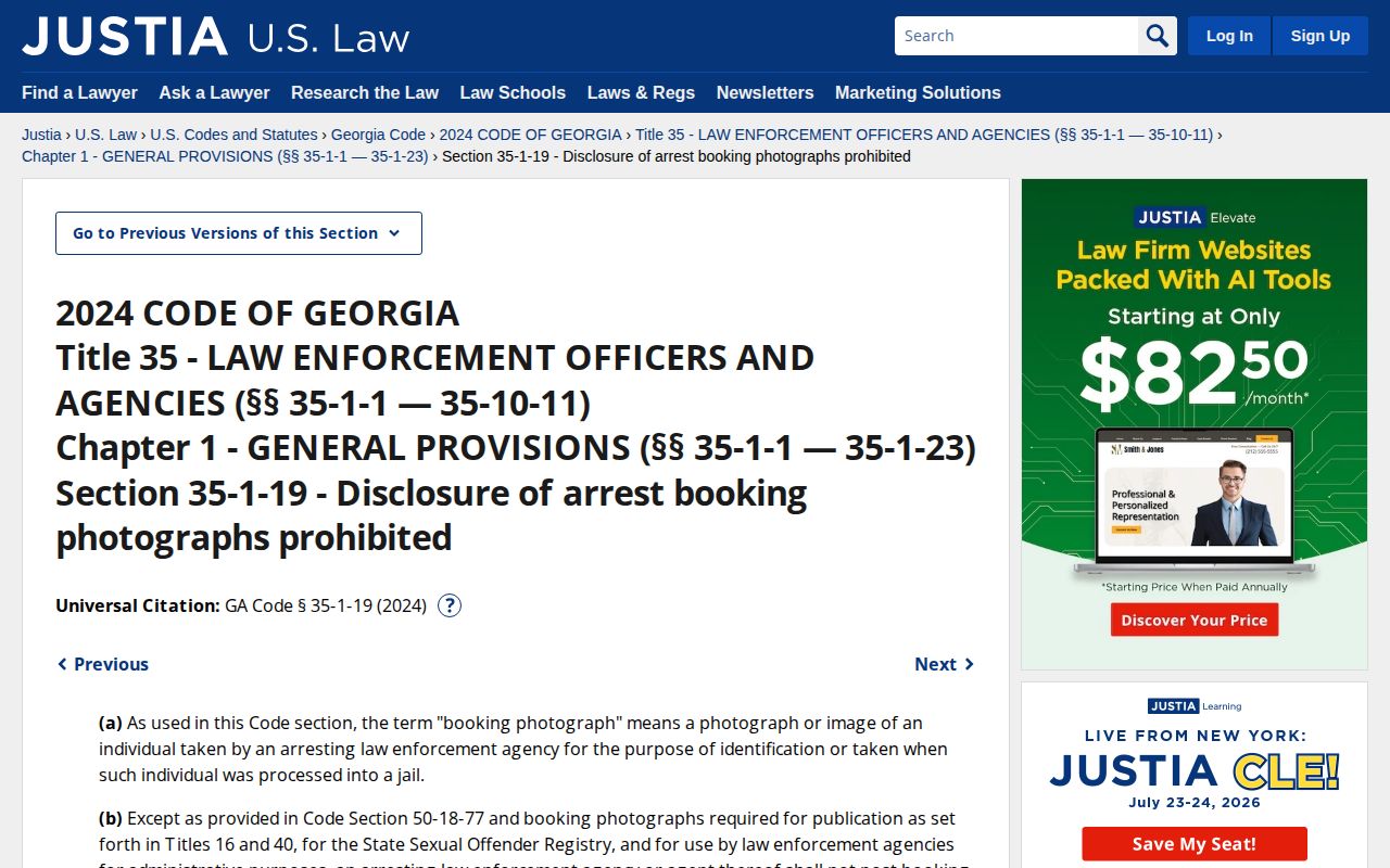 Georgia booking photo law for Burke County released inmate mugshots