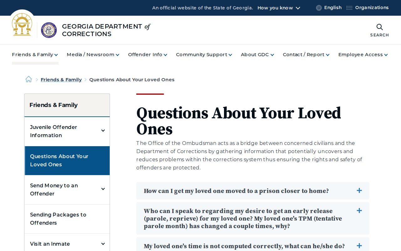 Georgia GDC guidance for a Burke County inmate release date lookup