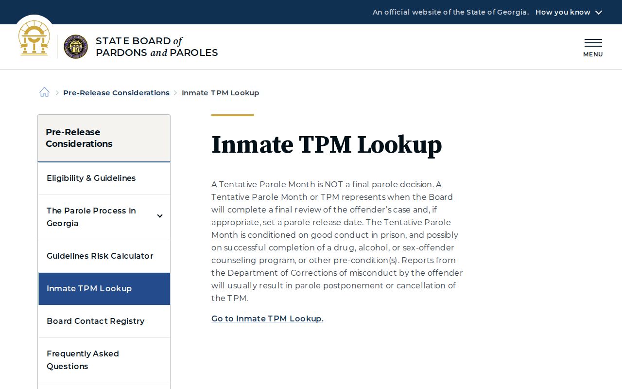 Burke County tentative parole month release-date explanation